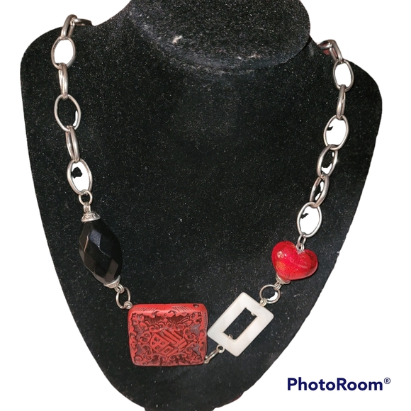 NWT- 36" link Geometric Necklace- slide over - Picture 4 of 4